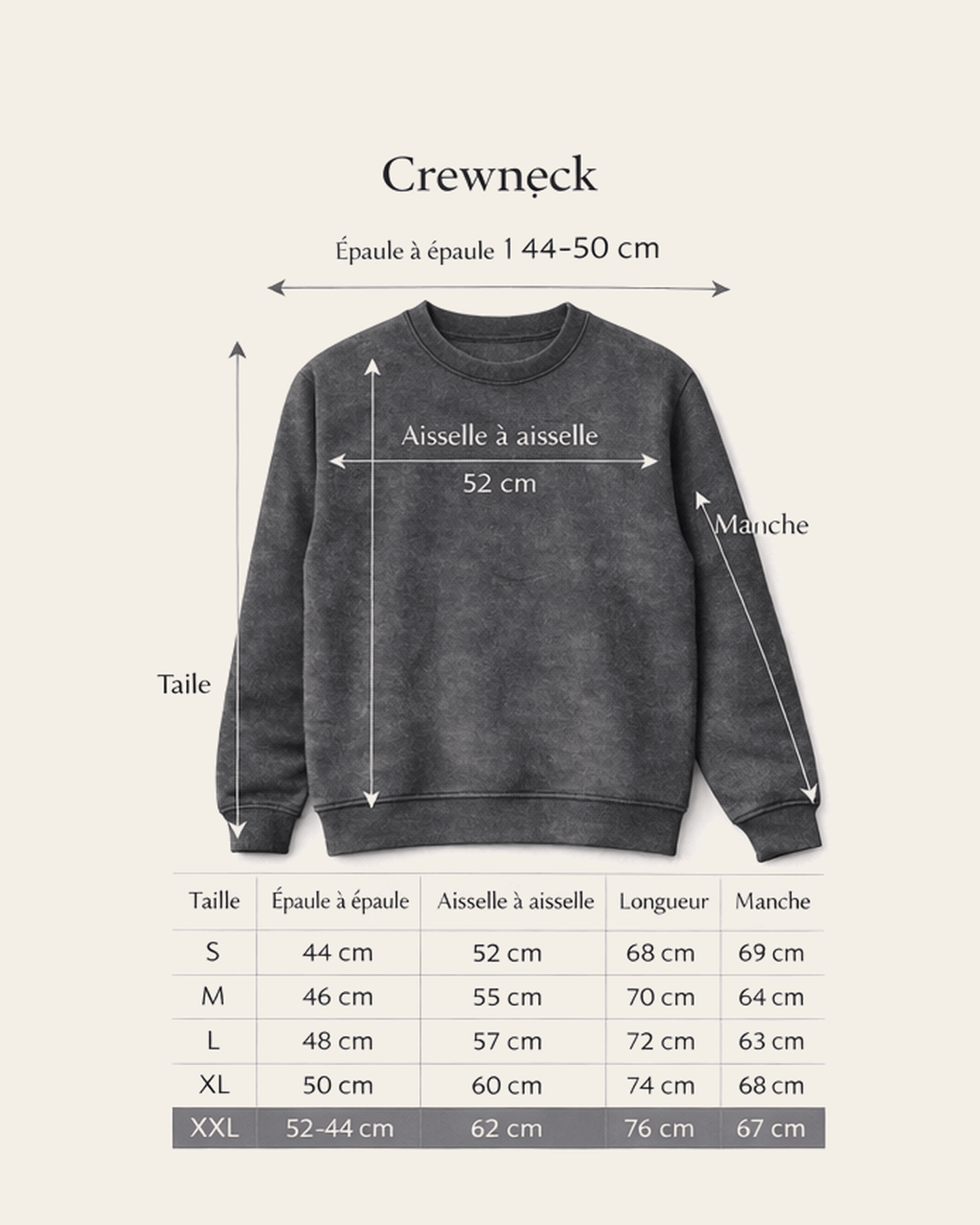 Sweat col rond Shadow & Shell - 330g